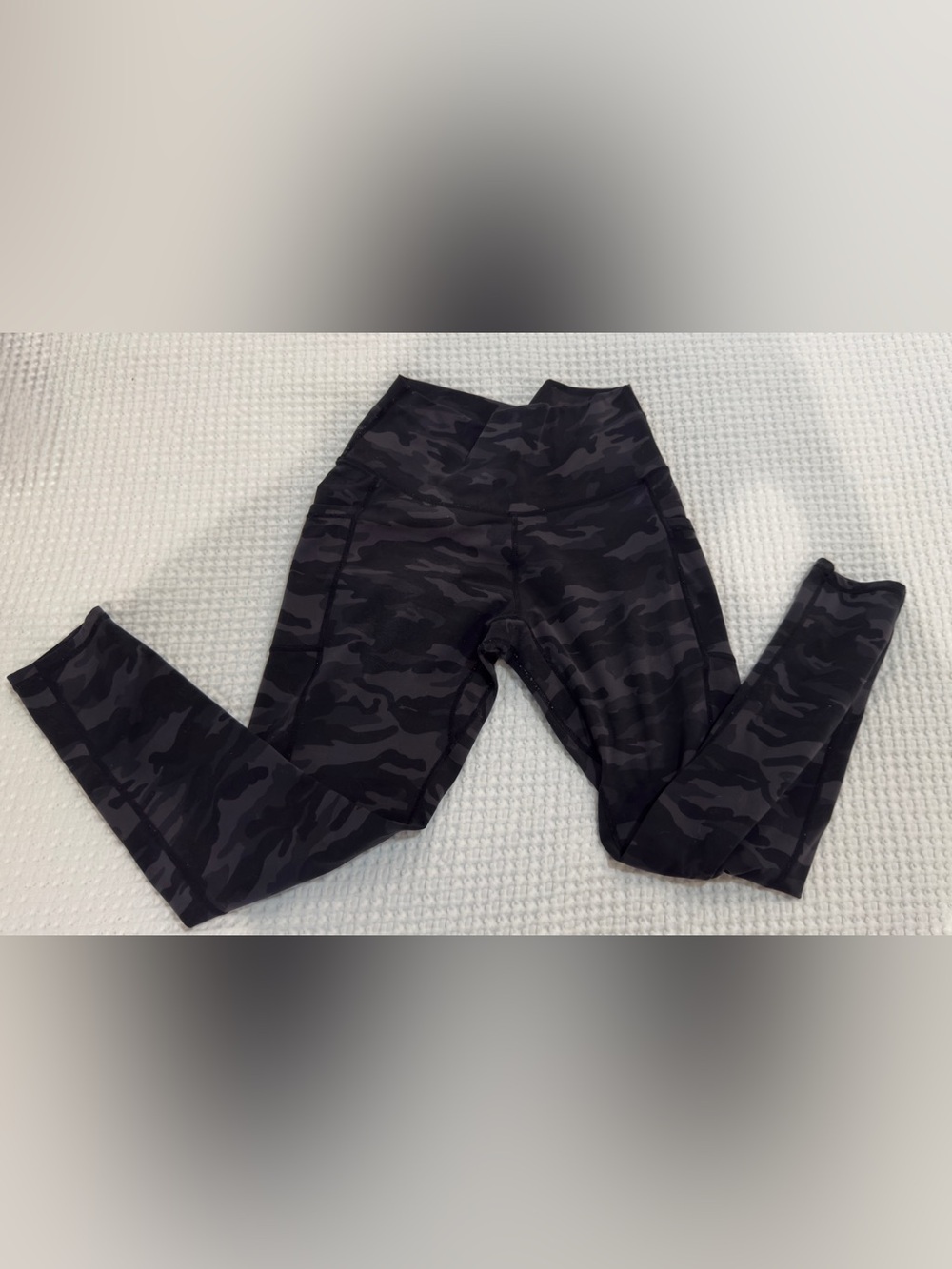 High-Waist Black Camo Leggings